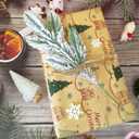 28 Pcs Artificial Flocking Pine Picks Snow Forest Artificial Pine Needles Branches Christmas Fake Greenery Tree Branches DIY Leaves for Christmas Wreaths Garden Party Holiday Decor (White, 28)