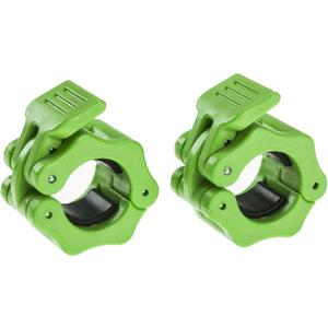 Barbell Clamps 1 inch, Exercise Collars 1"(25mm) Quick Release Pair of Locking Collar Clips for Workout Weightlifting Fitness Training (Green)
