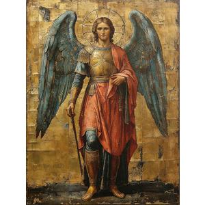 EIBEILI Archangel Michael Diamond Art Kits for Adults,Christianity Diamond Painting Kits for Adults Beginner,5D DIY Full Round Drill Diamond Dots Paintings for Home Wall Decor Gift 12X16inch