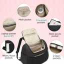 Qualyphant Breast Pump Bag for Spectra S1/S2 & Medela Insulated Cooler Bag, 13" Laptop Sleeve, Diaper Bags Backpack Lightweight, Water-resistant & Stylish for Work, Travel, Black