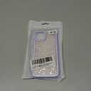 for iPhone 13 Case, Sparkly Crystal Diamonds Rhinestone Border with Shiny Glitter Sequins Phone Cover for Women Girls, Transparent TPU Bling Slim Protective Case for iPhone 13