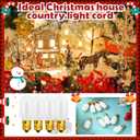 Retisee Christmas Village Light Bulbs, 0.7W 120V E12 Base T20 LED Replacement Night Bulbs Accessory for Villages Houses Dept 56, Christmas Tree and House(50 Pcs)