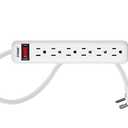 Monoprice Power & Surge - 3 Feet Cord - White | 15A / 125V / 1875W