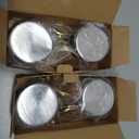 Chafing Dishes for Buffet Set 6.5QT, 4 Pack Round Dish Buffet Servers and Warmers with Glass Lid High Grade Stainless Steel Food Warmers for Parties, Christmas Gatherings, Weddings, Catering, Gold