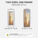 Homeforia 12x36 Black Picture Frame, High-End Metal, 10x30 Mat, Glass