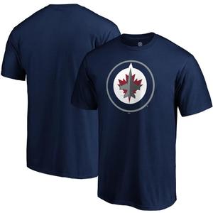 NHL Kids Youth 8-20 Official Team Color Polyester Performance Primary Logo Short Sleeve T-Shirt (14-16, Winnipeg Jets Navy)