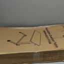 Vaunn Medical Pneumatic Adjustable Overbed Bedside Table With Wheels (Hospital and Home Use) (Walnut Brown)