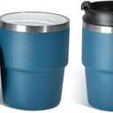 6 Oz Espresso Cups, Insulated Espresso Cups Set of 2, Expresso Shots Cup, Stainless Steel Shot Glasses for Coffee, Portable Espresso Travel Mug for Camping (6 Oz-Ceramic Lining)