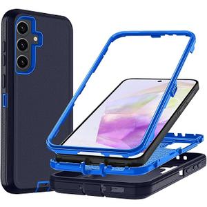 for A36 5G Phone Case, Heavy Duty Protective Galaxy A36 Case, 3 in 1 Drop-Proof Samsung Galaxy A36 5G Case [No Screen Protector] for Galaxy A36 5G Case Blue