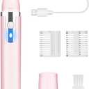 Eyebrow Trimmer Electric Eyebrow Razor for Women, Rechargeable Facial Hair Shaver Painless Detail Trimmer with Rinseable Blade for Face Neck Lips (Pink)