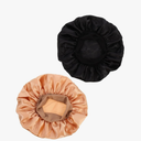 2Pcs Satin Sleep Hats for Women Elastic Sleeping Bonnet Comfortable Hair Protection for Home Use