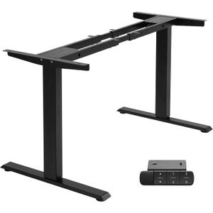 TOPSKY Dual Motor Electric Adjustable Standing for up to 70.8x31.5 Table Tops, 225 lbs Weight Capacity, Computer Desk for Home and Office (Black Frame only)