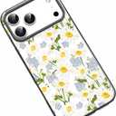 Compatible for iPhone 17 Pro Case,Girls Women Aesthetic Cute Lovely Flowers Floral Daisy Design Camera Protection Protective Clear Case Compatible with iPhone 17 Pro