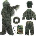 Ghillie Suit, 3D Camouflage Hunting Apparel for Kids/Youth/Teen(S/M/L/XL/XXL)