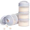 Termichy Stackable Formula Dispenser Portable Milk Powder Container, 2 Pack, Grey