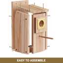 Bird Houses for Outside with Copper Guard,Thicken Wooden Bluebird House Clearance Garden Country Cottages, Nesting Box for Finch Swallow Wren Chickadee Wild Bird Supplies