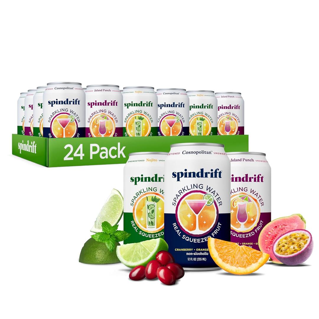 Spindrift Mocktail Variety Pack Can 12 Ounce (Pack of 24), November 2 2026