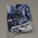 Blue Christmas Tree Skirt 48 inch Decorations Sliver Snowflake Winter Xmas Tree Mat Large for Holiday Party Supplies Rustic Ornaments Mini Tree Skirt