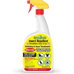Green Armor Insect Repellent Permethrin RTU, Trigger Spray, 32 Ounce