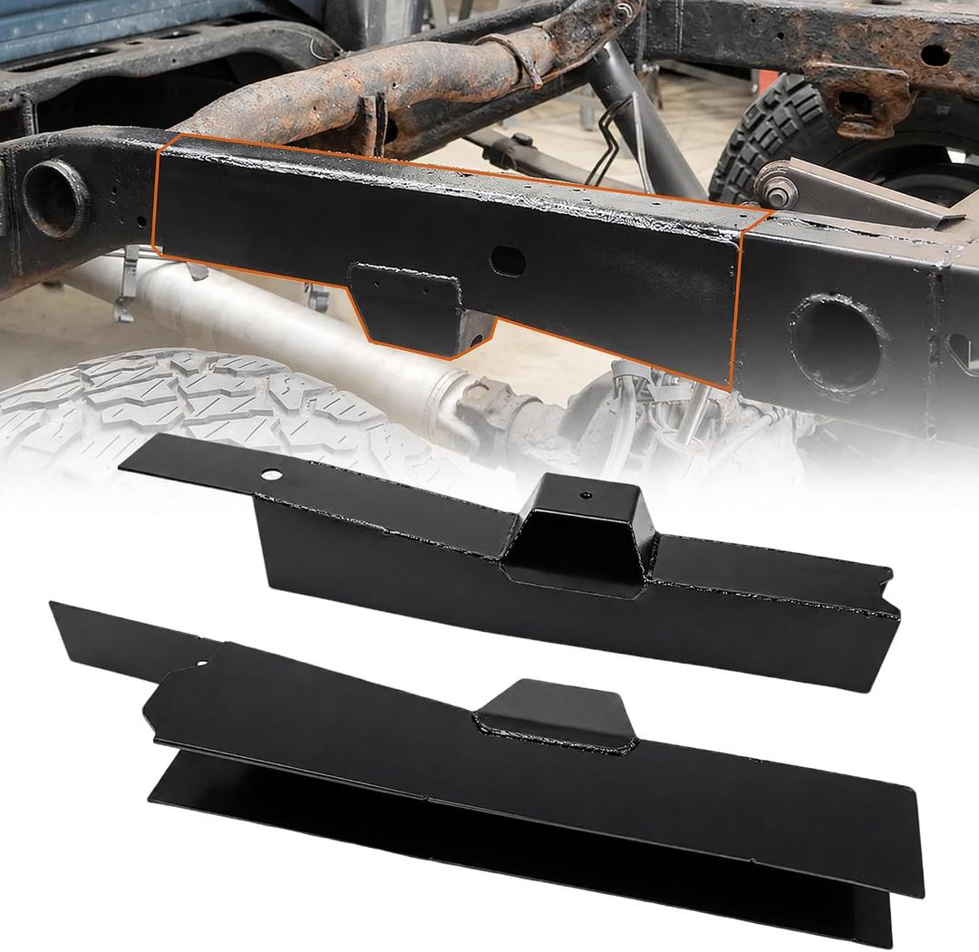 Over-Axle Frame Repair Kit Fit for 07-14 Silverado Sierra 1500 | Short Bed Only, 2WD/4WD, Weld-On Frame Sections at Bump Stop, 11GA E-Coated Steel, Rust Repair for 2007-2014 Chevy and GMC