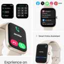 TOOBUR Smart Watch for Women, Alexa Built-in, Answer/Make Calls, 1.91" HD Screen Fitness Watch, IP68 Waterproof, 100 Sports, Heart Rate Monitor, Sleep Tracker, Smartwatch Compatible Android iOS, Beige
