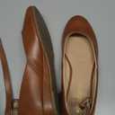 DREAM PAIRS Women's Dress Flats Ballet Low Wedge Round Toe Ankle Strap Comfortable Casual Flats Shoes, Size 8