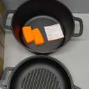 Cast Iron Dutch Oven Pot with Skillet Lid  Pre-Seasoned  Skillet Lid Cooking Pan PFAS-Free Umite Chef Cast Iron Skillet Cookware for Bread, Frying, Baking  Dual Handles  Oven, Grill, Campfire & Stovetop Safe  Durable & Non-Toxic, 5QT