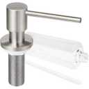 Deck Mounted Brass Kitchen Sink Soap Dispenser or Lotion Dispenser Above The Sink Refillable Bottle (Brushed Nickel)