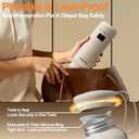 Portable Bottle Warmer for Travel, 10 Oz Baby Botle Warmer with Adjustable Temperature & Keep Warm for Formula, Breastmilk, Cordless Milk Warmer, Rechargeable Water Warmer for Outdoor (Beige)