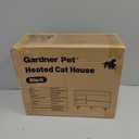 X-Large Collapsible Cat House, Metal Frame Cat Condo, Insulated Waterproof Outdoor Stray Cat Shelter with Escape Door, Sturdy Warm Shelter for Homeless Cats (Black)