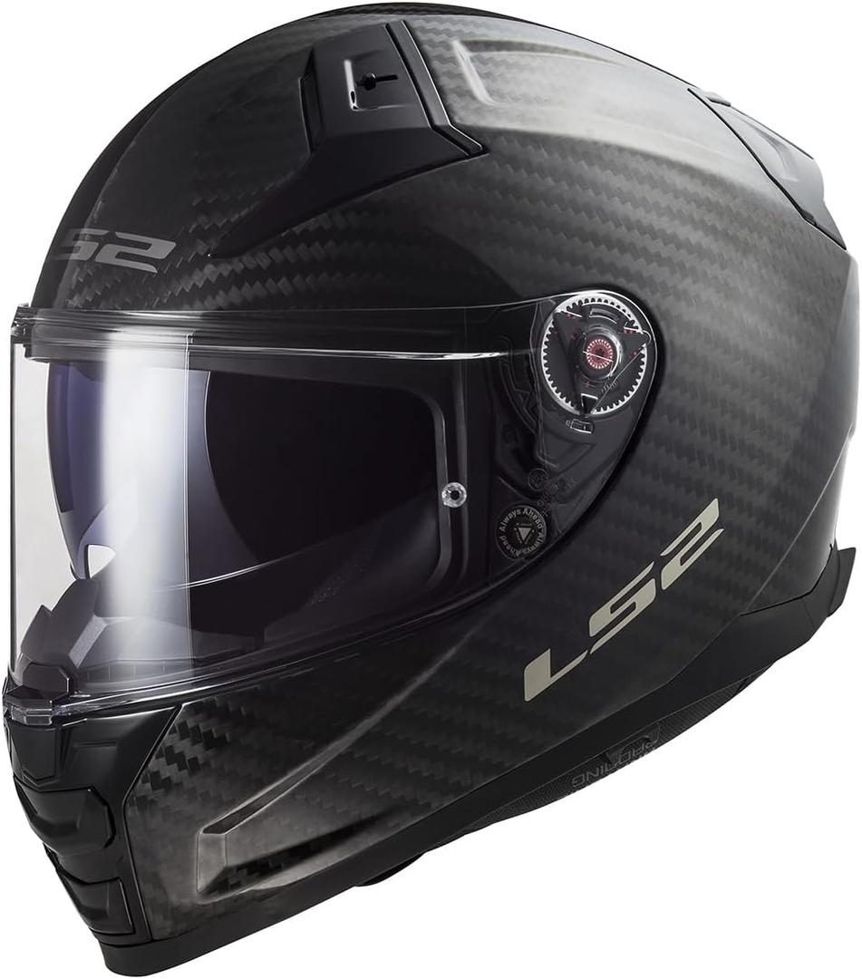 LS2 Helmets Citation II Carbon Full Face Motorcycle Helmet W/ SunShield (Gloss Carbon - Large)