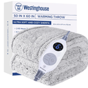Westinghouse Electric Blanket Throw Size, Soft Plush Sherpa Heated Blanket with 6 Heating Levels & 210 Hours AutoOff, Machine Washable, 50x60 inches, Charcoal
