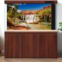 Waterfall Aquarium Background Falls Grand Canyon with Waterfalls and Greenery Terrarium Backgrounds Grand Canyon Desert Waterfall Fish Tank Background Canyon Reptile Tank Backgrounds 72x24in