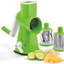 Cuisinart Fresh Slice Rotary Drum Grater, Cheese & Vegetable Slicer with 3 Interchangeable Stainless Steel Drums, Strong Suction Base, Dishwasher Safe