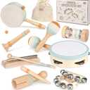 Vanplay Baby Musical Toys Set - Montessori Toys for 2 3 Year Old Boy Girl Birthday Gifts, 8 in 1 Musical Instruments for Toddlers with Drum/Flute/Maracas, Preschool Learning Toys for Baby 18+ Months