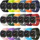 Sport Silicone Bands Compatible for Samsung Galaxy Watch Ultra 47mm (2025/2024), Breathable Wristband Waterproof Replacement Soft Silicone Strap for Men Women (18 colors)