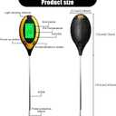 2026 4 in 1 Soil Meter, Test Moisture/PH/Light/Temperature, Soil Tester for Garden, Lawn, Indoor, Outdoor Planting1 * 9V Battery Needed