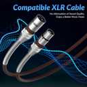 Kxable XLR Microphone Cable 200 FT, XLR Male to Female Balanced Mic Cable, 3-Pin Shielded Speaker Cord, Zinc Alloy Connectors, 22AWG Pure Copper, Metal Spring SR, Recording Studio, Podcast, Brown