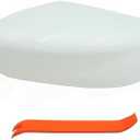 LAUBDGIE Left Driver Side Mirror Cover Cap Compatible 2013-2018 White