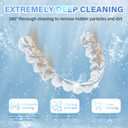 Ultrasonic Retainer Cleaner Machine, 45kHz Dental Cleaning for denture Jewelry, Watch Strap, Night Guards, Toothbrush, Mouth Guards, Aligner, Braces,Denture Cleaners Digital Timer, 200ML (Black)