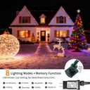 C9 Christmas Lights Outdoor, 33ft 50 LEDs Christmas String Lights with 8 Modes, 5 Sets Connectable, IP65 Waterproof Outdoor Indoor Vintage Fairy Lights for Christmas Tree Holiday Party Decor