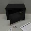 Bonsaii Safe Box with Key Lock, Steel Security Lock Box, 0.23 Cubic Feet, 9.06" W x 6.69" D x 6.69" H, Small Hidden Safe for Cash Jewelry