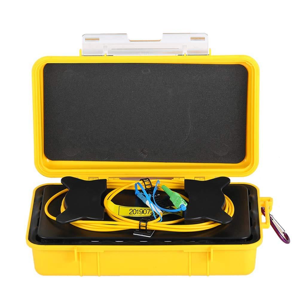 Fiber Optic OTDR Launch Cable Box G.657A1 Singlemode 9/125 SCAPC-LC/UPC Connector Dead Zone Eliminator Fiber Box (1000 Meters)
