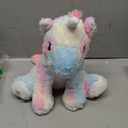 Hopearl LED Plush Unicorn Colorful Lighting Up Stuffed Animal Floppy Night Lights Glow in The Dark Birthday Gifts for Kids Toddler Girls, Rainbow, 12''