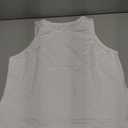 Langwyqu Womens' Crewneck Sleeveless Summer Casual Loose Fit Basic Shirts (Medium, White)