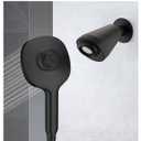 Adjustable Shower Holder Compatible with Delta Fit Kohler Magnetic Handheld Showerhead - 3M VBH Adhesive Tape for Strong Hold, No Drill, Any Height Use, Matte Black