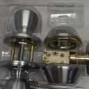 Atlas Home Security Entry Lock and Deadbolt Set W keys Polished Brass