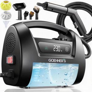 2026 Upgraded Handheld Steam Cleaner, 230F/3.5 Bar High-Pressure Portable Hand Held Steamer for Home & Car, 30s Heat-Up, Chemical-Free Deep Cleaning for Kitchen, Bathroom, Grout (Black)