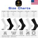 ONKE Max Full Cushion Crew Socks for Men Heavy Duty Work Boot Steel Toe Workout Athletic Thick Warm Moisture Wicking Control (White, L)