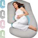 PILLANI Pregnancy Pillows for Sleeping - V C U Shaped Full Body Pillow with Removable Cover, 57inch Cooling Maternity Pillow for Pregnant Women, Support for Back Belly Legs Hip - Pregnancy Must Haves